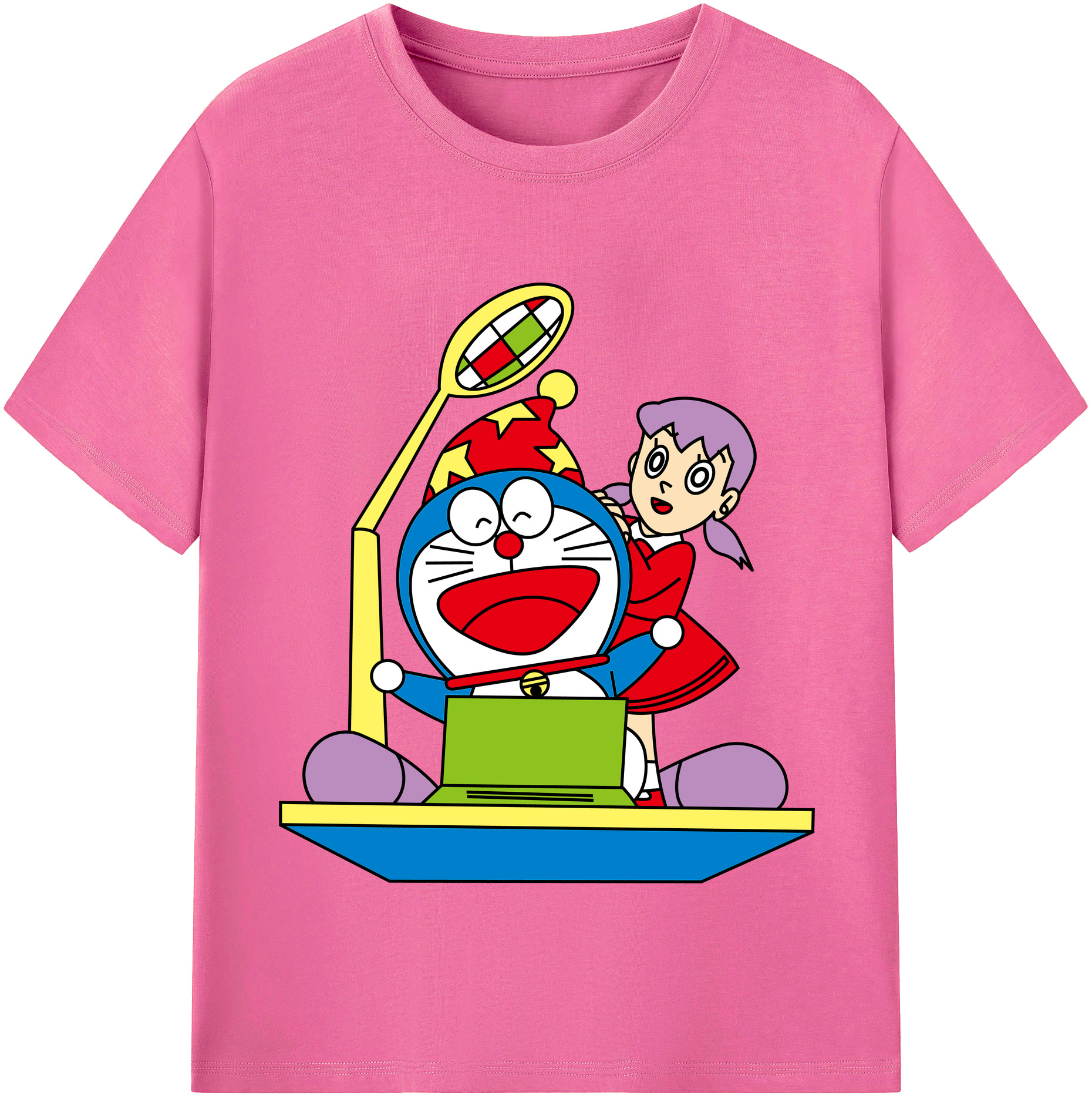 （画像用） ドラえもん みなもと しずか Doraemon Shizuka Minamoto レディースカジュアルプリントTシャツ（綿100％）
